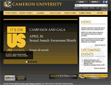 Tablet Screenshot of cameron.edu